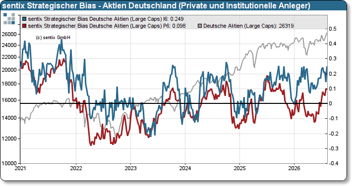 sentix Strategischer Bias Aktien Deutschland – Institutionelle vs. Private]